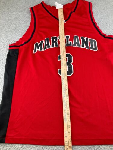 Vintage Juan Dixon Maryland Terrapins Jersey Mens XL Red Foot Locker Basketball - Picture 15 of 24