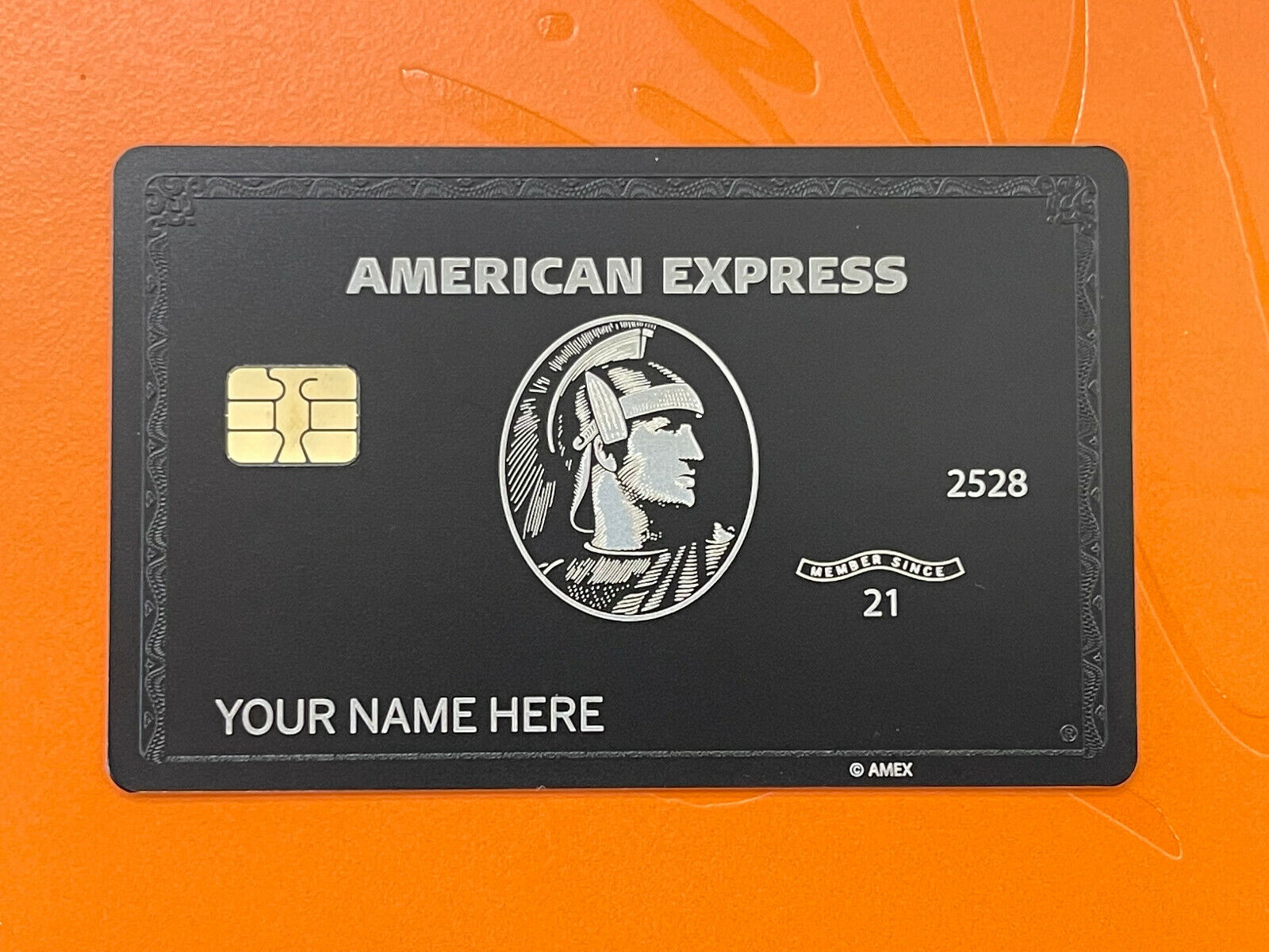[US]2021 Custom American Express Metal Black Card Amex Centurion w Gift Box