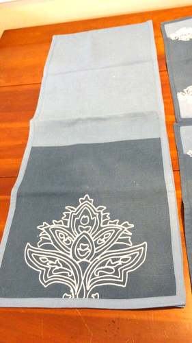Teal table runner with matching placemats - Picture 4 of 6