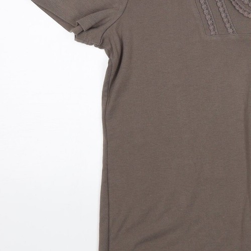 BM Womens Brown Polyester Blend T-Shirt Size M - 第 12/12 張圖片