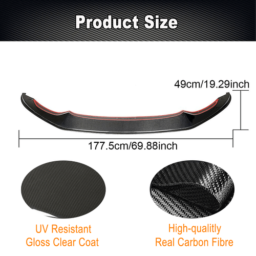 For BMW F80 M3 F82 F83 M4 2014-2019 REAL CARBON Front Bumper Lip Chin Spoiler - Picture 10 of 15