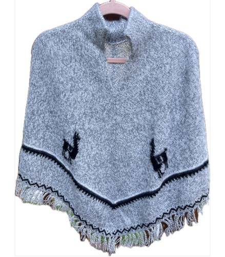 Alpaca Soft Wool Poncho Handmade Fringe New