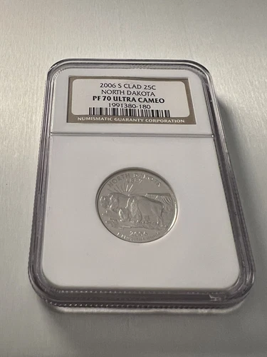2006-S  - SILVER PROOF NORTH DAKOTA STATE 25c - NGC PF70 UCAM