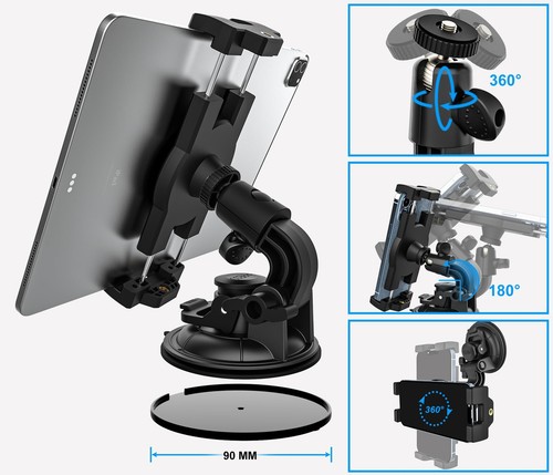 Support Tablette Voiture Pare Brise Ventouse Porte Caméra Pare Brise Voiture ... - Photo 4/7