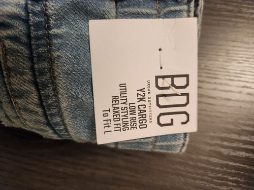 BDG Urban Outfitters Low Rise Y2K Cargo Jeans Utility Styling Large $84 NWT-B80 - Picture 11 of 11