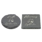 Personalised Slate Coaster Birthday Tea Pun 2 Custom Name Laser Engraved Gift