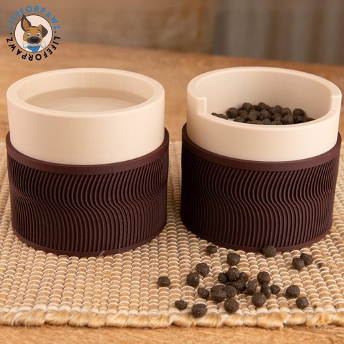 Pet Bowl Set | Elevated Food & Water Bowls with Raised Holder | Cat and Dog - Picture 6 of 9