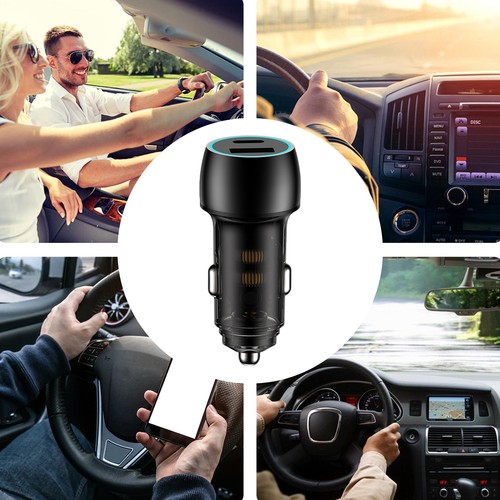 48W Car Charger Black or Brown Super Fast Charger Transparent Metal Car Charger - Photo 9 sur 14