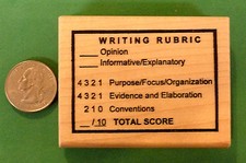 Writing Rubric, Teacher's Wood Mounted Rubber Stamp