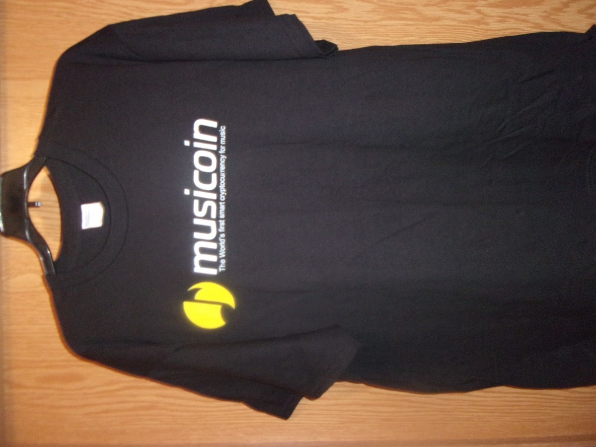MUSICOIN worlds first smart Cryptocurrency for Music black XL t shirt | eBay