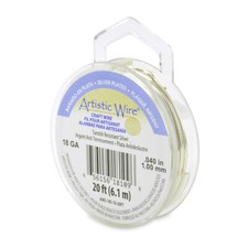 Artistic Wire Tarnish Resistant Silver Color Silver Plated Copper