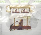 3D Sunshine Girl Table Window Drinks Quilt Cover Set Bedding Sets Pillowcases 64