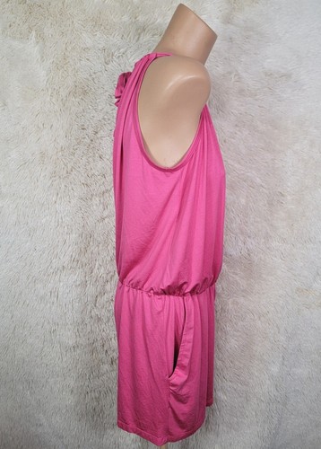 NWT Trina Turk Women's Size Small Nob Hill Hot Pink Short Romper Pockets K - 第 5/9 張圖片