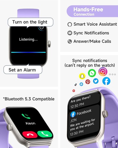 2025 Smart Watch For Men/Women, Waterproof Smartwatch Bluetooth iPhone Samsung - Picture 2 of 20