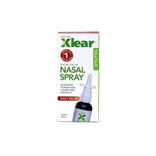 Xlear Nasal Spray with Xylitol, Saline Nasal Spray Relief 1.5 fl oz (2 Pack)