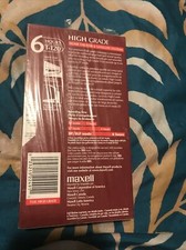 New/Sealed Maxell VHS Tape Video Cassette 6 Hour T-120 VCR High Grade