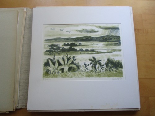 Zwischen Wasser und Urwald,Lambarene: 14 Lithographien Wilhelm Kaufmann Salzburg - Bild 11 von 18