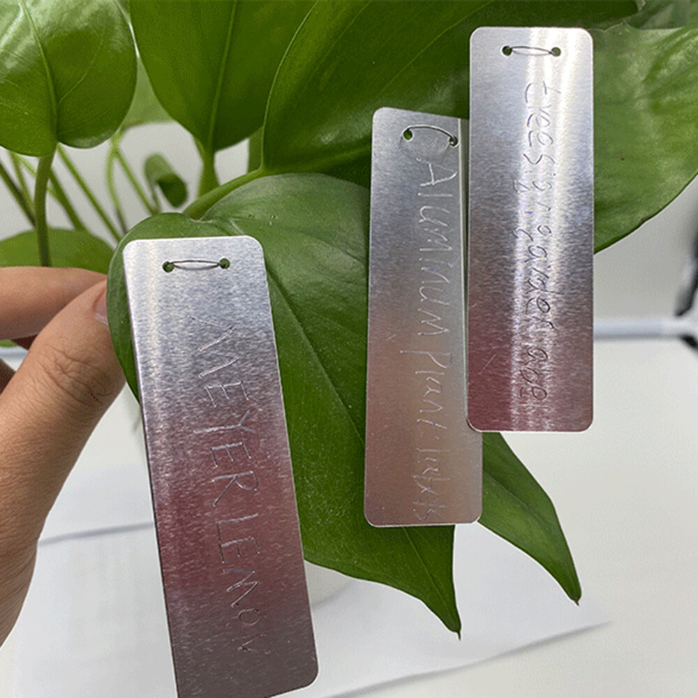 Aluminum Plant Labels Tree Tags With Hole Metal Wires DoubleSided Write DIY Tag eBay