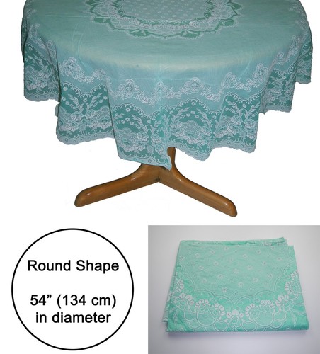 Table Cloth Cover Tablecloth Round Square Oval Rectangle Plastic Lace Pattern - Picture 2 of 6