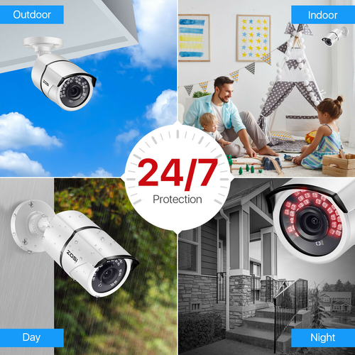 ZOSI 5MP Lite Home Security Camera System H.265+ 8CH CCTV DVR with 1/2TB HDD - Picture 11 of 26