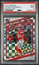 2022 Donruss Football #D12 Patrick Mahomes II Dominators PSA 9 MINT