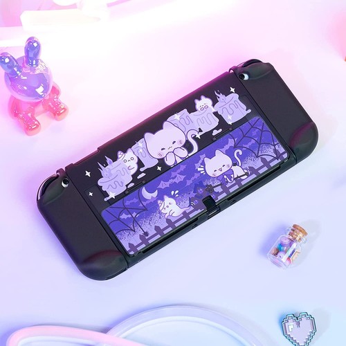 GeekShare Protective Case Slim Cover for Nintendo Switch OLED&Joy Con Spooky Cat - Picture 8 of 9