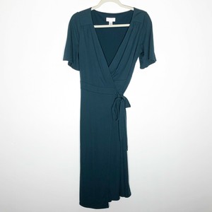 loft green wrap dress