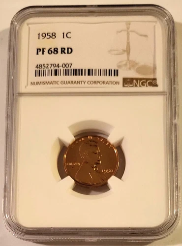 NGC 1958 Lincoln Wheat Cent Proof PF68 RED