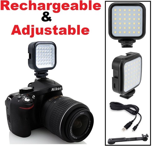 Compact LED Light Kit With Power Set For Sony Alpha A6400 ILCE-6400 - Picture 8 of 8