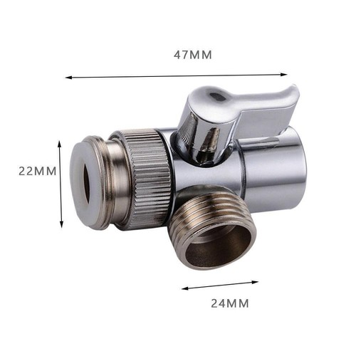2-in-1 Brass Bidet Shower Heads Diverter Valves Faucet T-Adapter Taps S2 R3 H2B3 - Bild 12 von 12