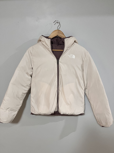 The North Face Quilted Full-Zip Reversible Hooded Down Jacket Girls Sz 14/16 XL - Picture 5 of 5