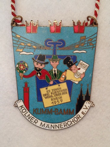 Cologne men choir 1957 carnival Cologne 2025 carnival medals cable car fair cathedral RARE