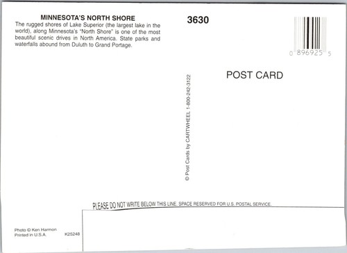 Postcard Minnesota's North Shore Lake Superior Beaver Bay MN - Picture 2 of 2