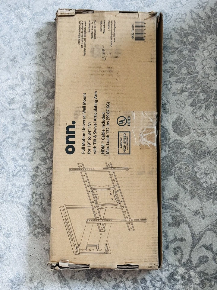 ONN Full-Motion Articulating, Tilt/Swivel, Universal Wall Mount - 19" to 84" TVs - Image 4 of 4