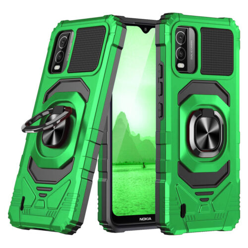 Funda protectora de soporte magnético para teléfono Nokia C210 + vidrio templado - Imagen 26 de 27