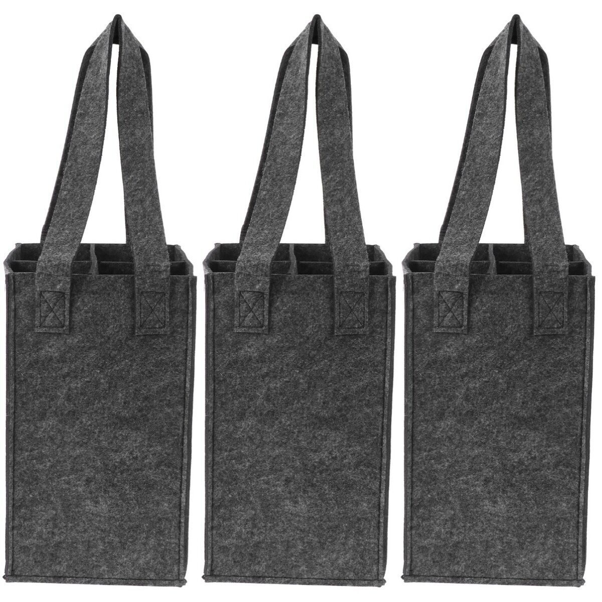 Wine Tote Bag Felt Travel 4 Bottle Carrier Gift Pouches Crate eBay