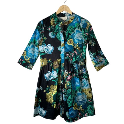 NEU Biesen Damengröße XXS grün geblümt königliches Shirtkleid 188 $ adrett - Bild 19 von 19