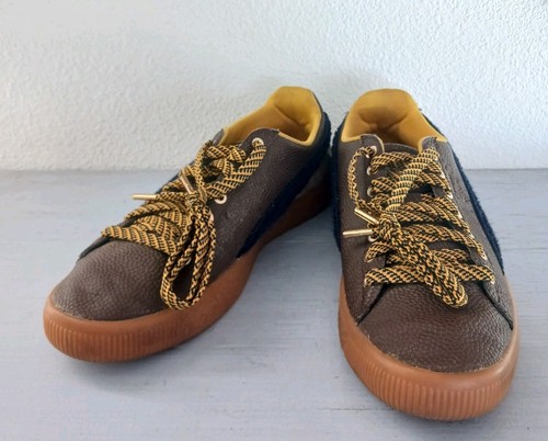 Men's PUMA x Clyde BBall BHM David Howard Leather Shoes Size 8 - Picture 4 of 8