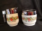 VINTAGE GEMCO 'SPICE OF LIFE' SUGAR BOWL AND CREAMER SET