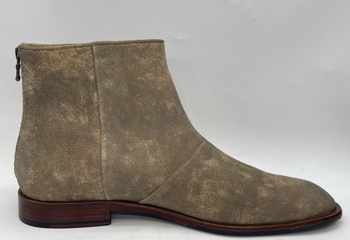 John Varvatos Star USA NYC Back Zip Clay Brown Suede Leather Boot Size 11.5 - Picture 8 of 14