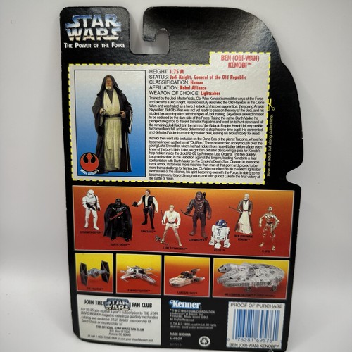 STAR WARS Ben Obi-Wan Kenobi Action Figure Kenner Long Saber Power Of The Force - Picture 3 of 5