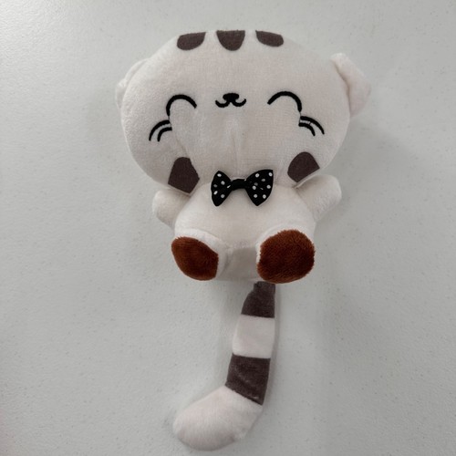 Cute Plush Cat Toy With Bow Tie - Striped Tail - Soft Stuffed Animal For Kids - Picture 6 of 9