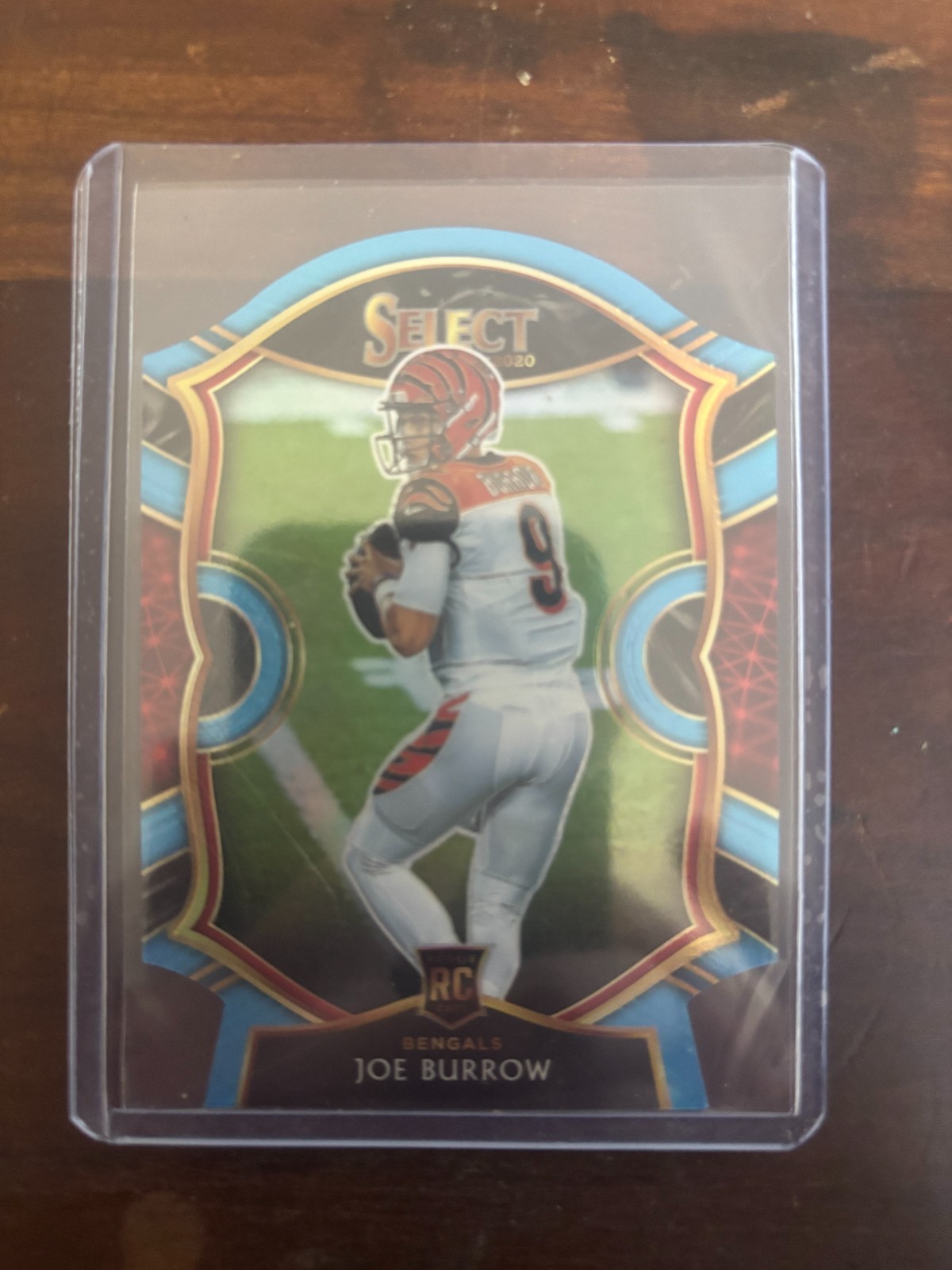 2020 Panini Select Football Joe Burrow RC Die-Cut Light Blue Concourse Rookie