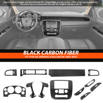 12X Carbonfaser-Mittelkonsolen-Armaturenbrett für Chevy Avalanche 07-13