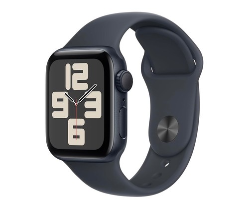 Apple Watch SE 2nd Gen 40mm GPS Midnight w/ S/M Midnight Sport Band MXE73LL/A - Picture 3 of 4