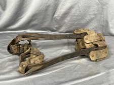 Antique Lineman Gaffs Pole Climbers Spikes M. Klein Leather Iron 16 Inch Bell