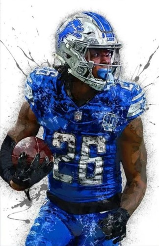 DETROIT LIONS GIBBS Pared Vinilo Calcomanía Póster Lienzo IMPRESIÓN Adhesivo Extraíble - Imagen 1 de 8