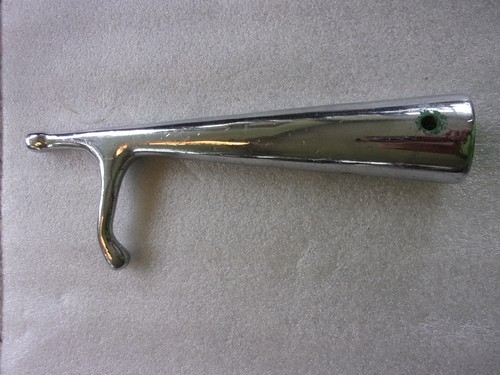 Vintage Wilcox Crittenden polished Nickel Chrome Bronze Boat hook 9-1/2" Long - Bild 3 von 7