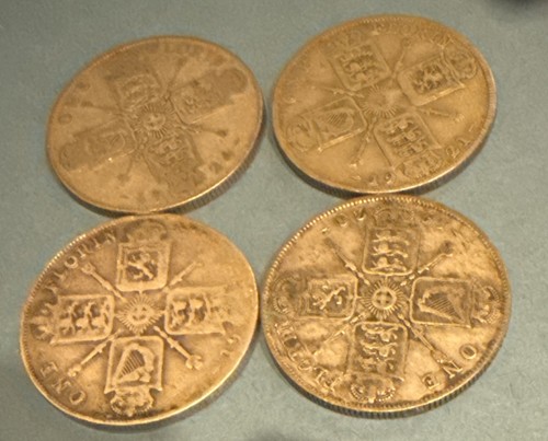 4 Two Shilling Pieces. Florins. George V  - Bild 5 von 6