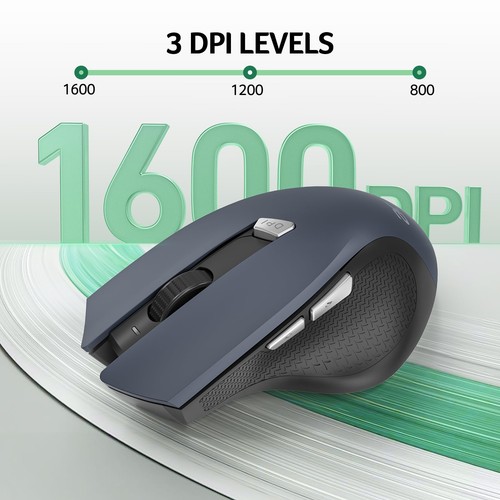 Wireless Mouse for Laptop 2.4GHz Computer Mouse 3 Adjustable DPI Office Cordl... - Picture 3 of 9